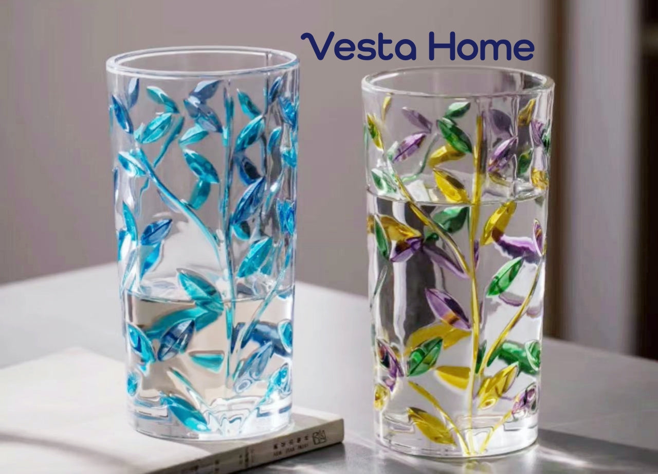 Vesta Home Relief glass cup