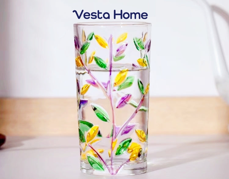 Vesta Home Relief glass cup
