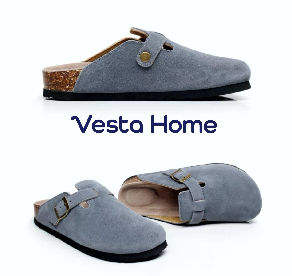 Vesta Home Sheep felt flat bottomed half slippers