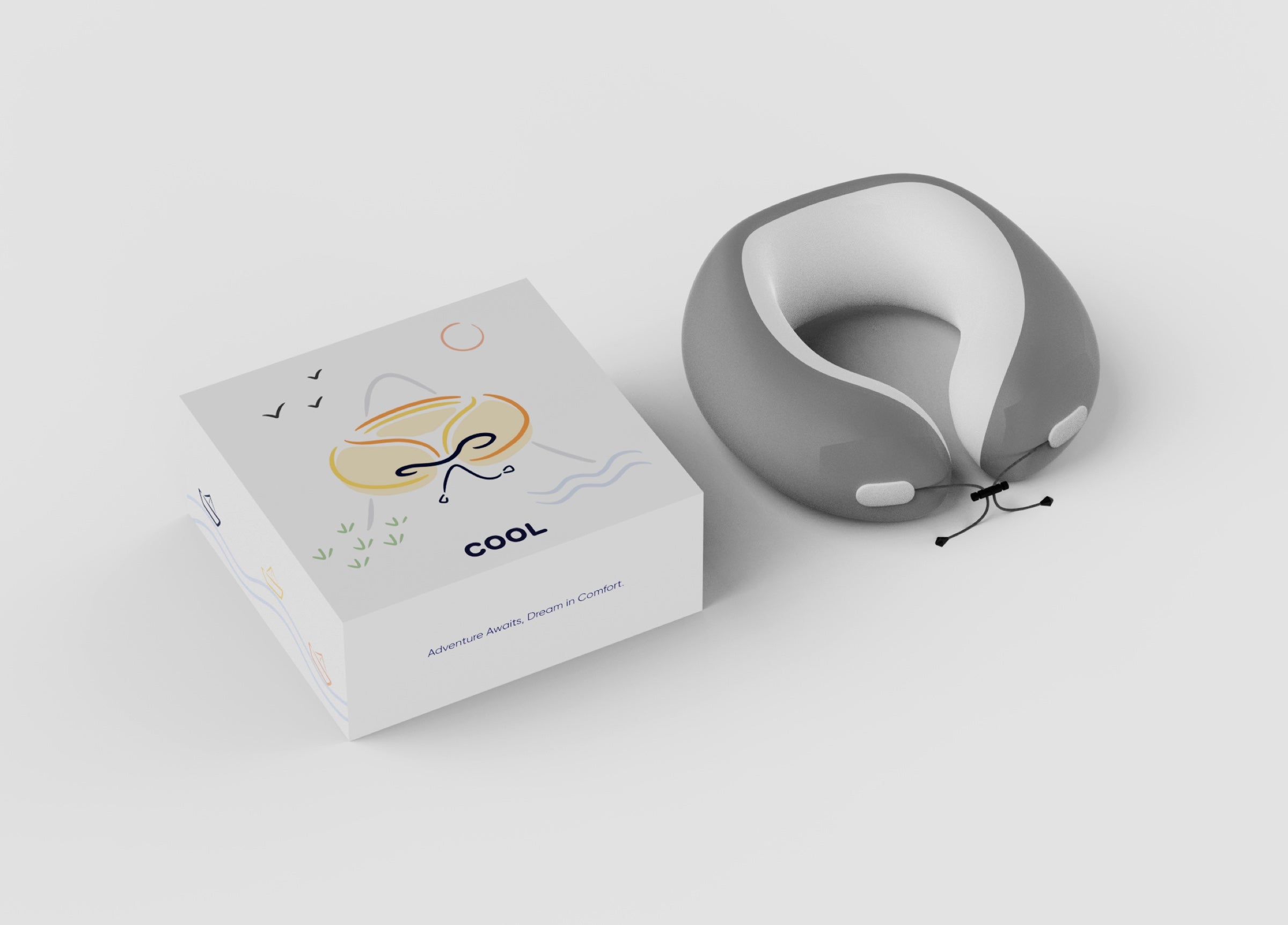 Cool™ Memory Foam Travel Pillow