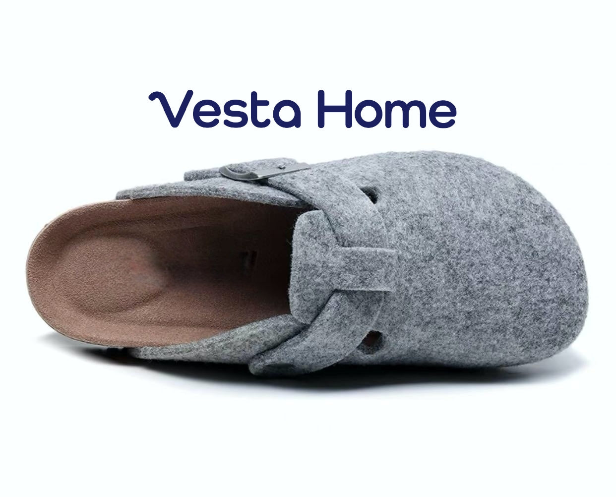 Vesta Home Sheep felt flat bottomed half slippers