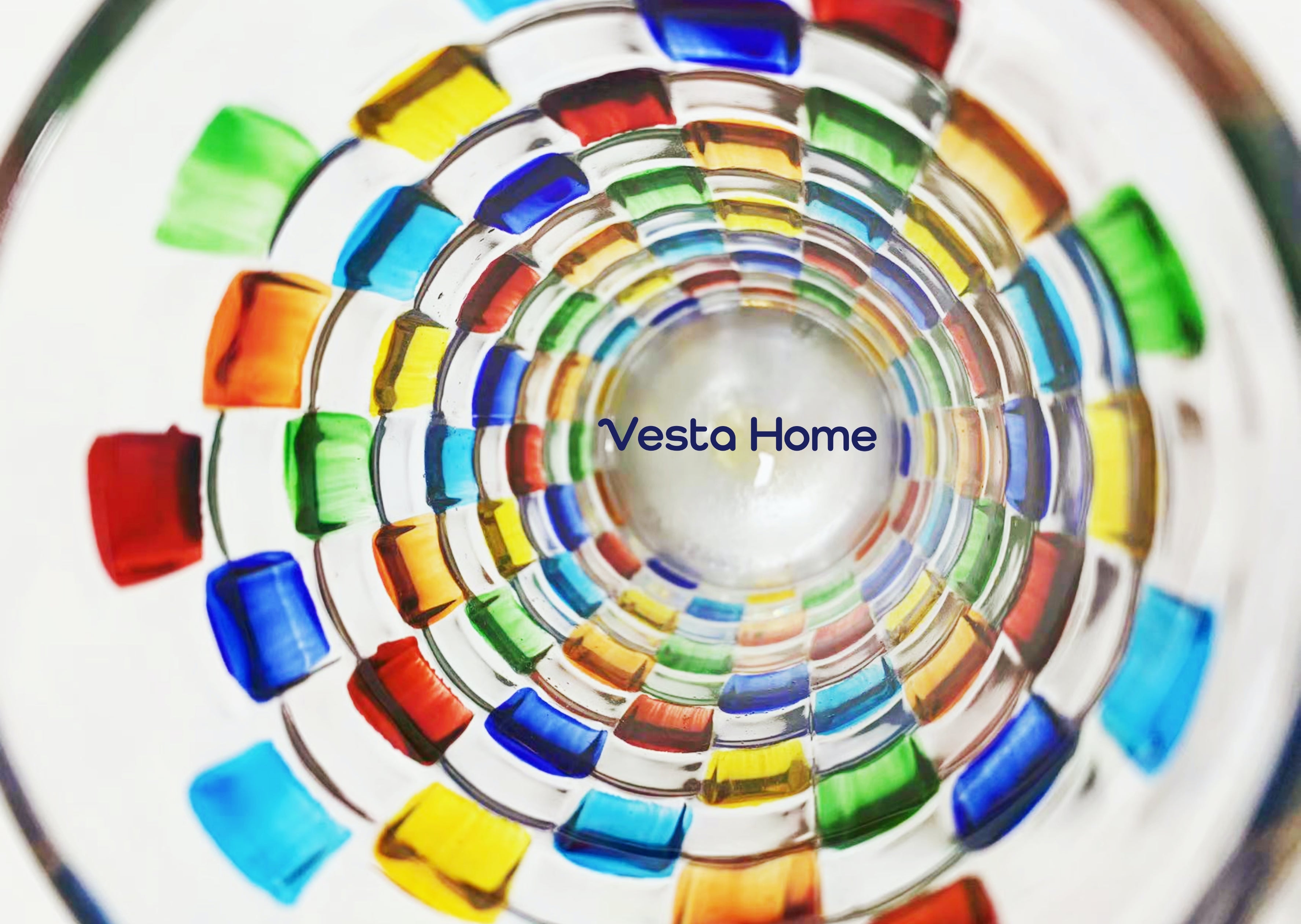 Vesta Home Art square relief glass cup