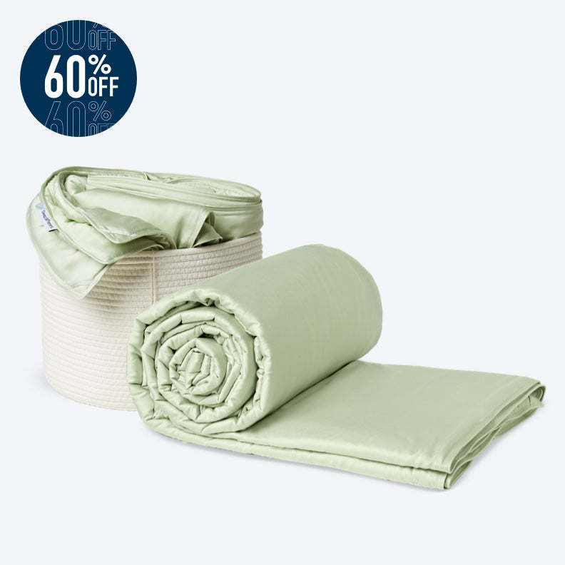 Tender Green Silk Cooling Blanket - King Size Only