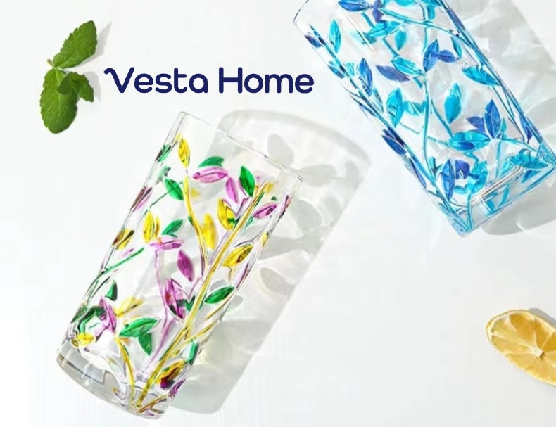 Vesta Home Relief glass cup