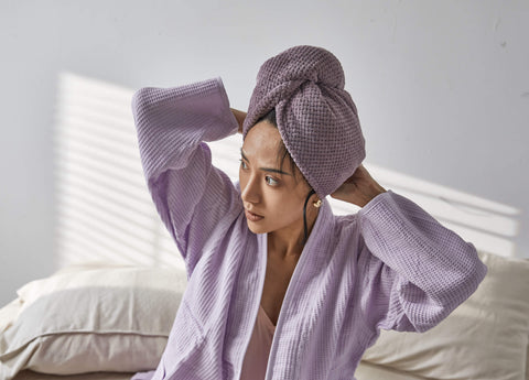SuperWaffle Ultra Absorbent Hair Wrap Towel (Pack of 2)