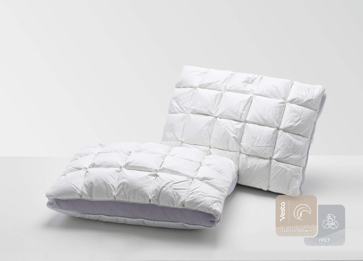 PlumZen™ Hungarian Down Plush Pillow Sustainable Duvets, Sheets and