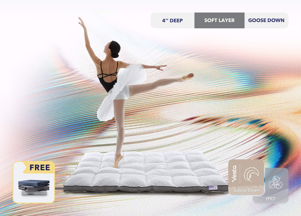 Puff™ DualDown Mattress Topper Sustainable Duvets, Sheets and