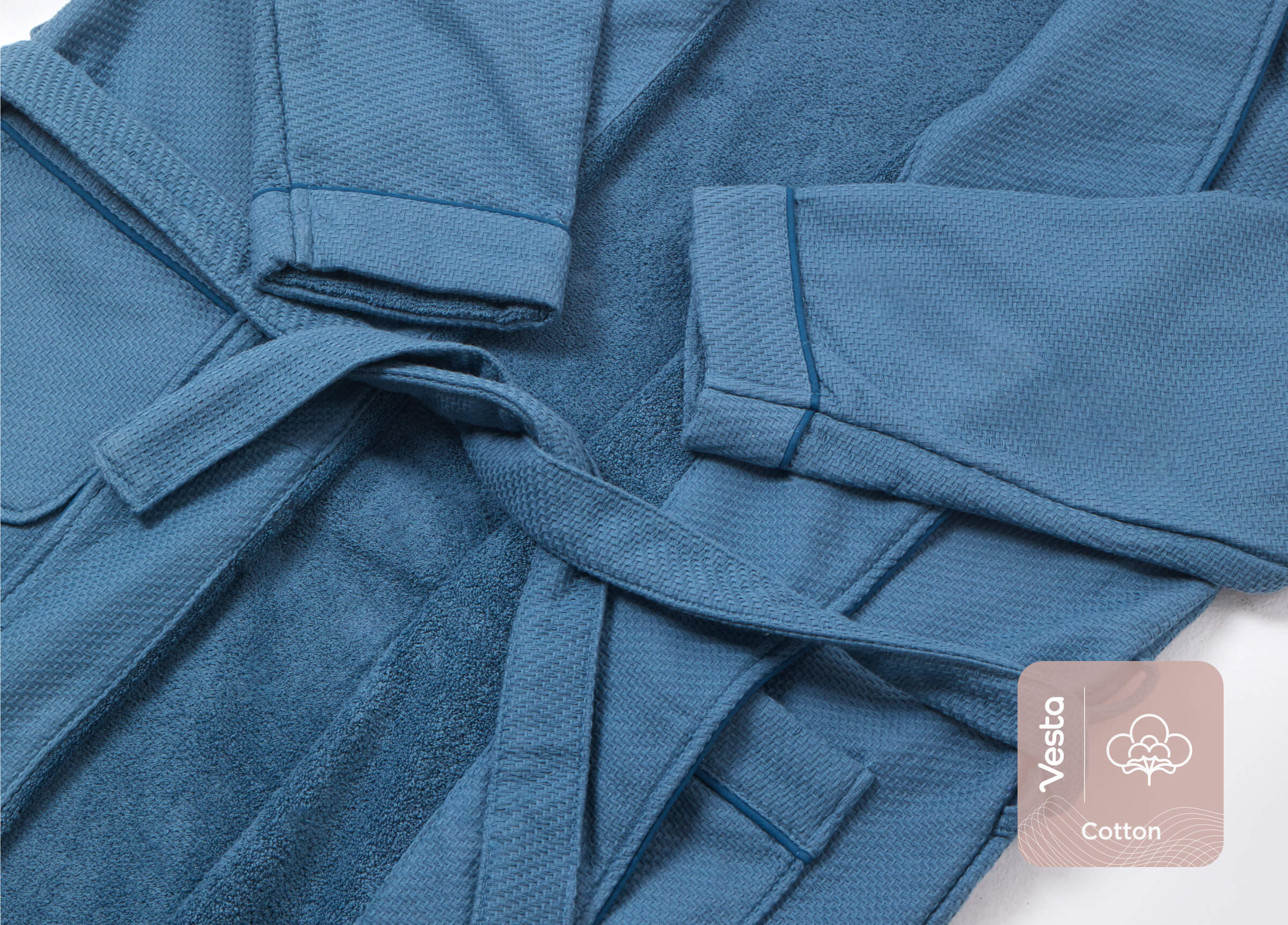 Luxe Ribbed Egyptian Cotton Bath Robe
