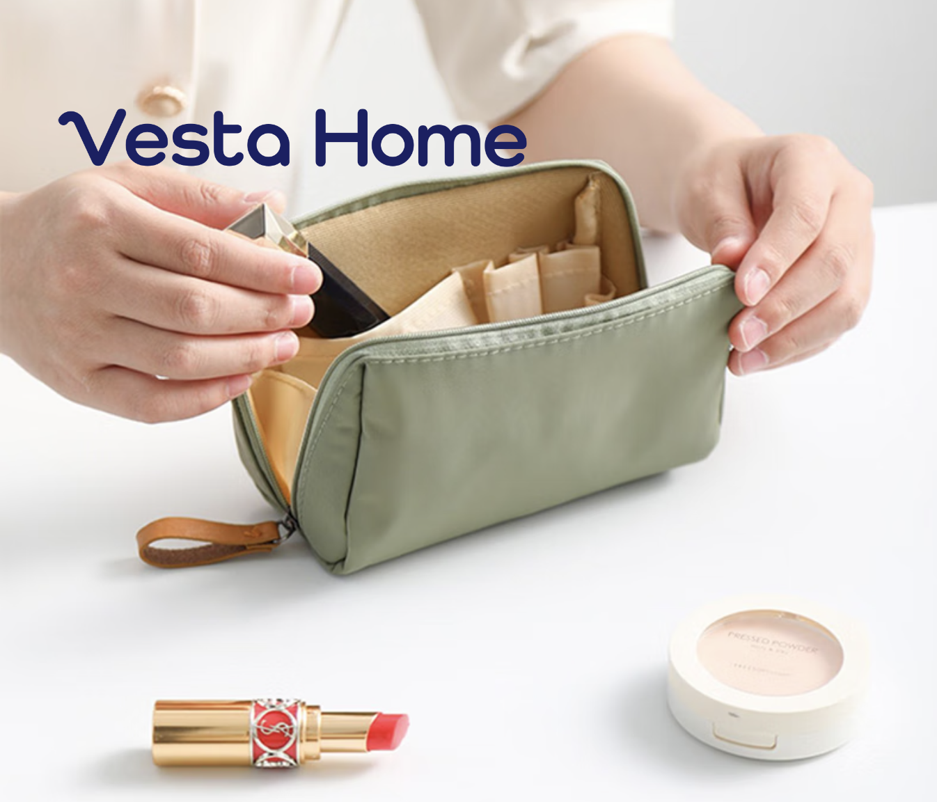 Vesta Home Large capacity makeup bag