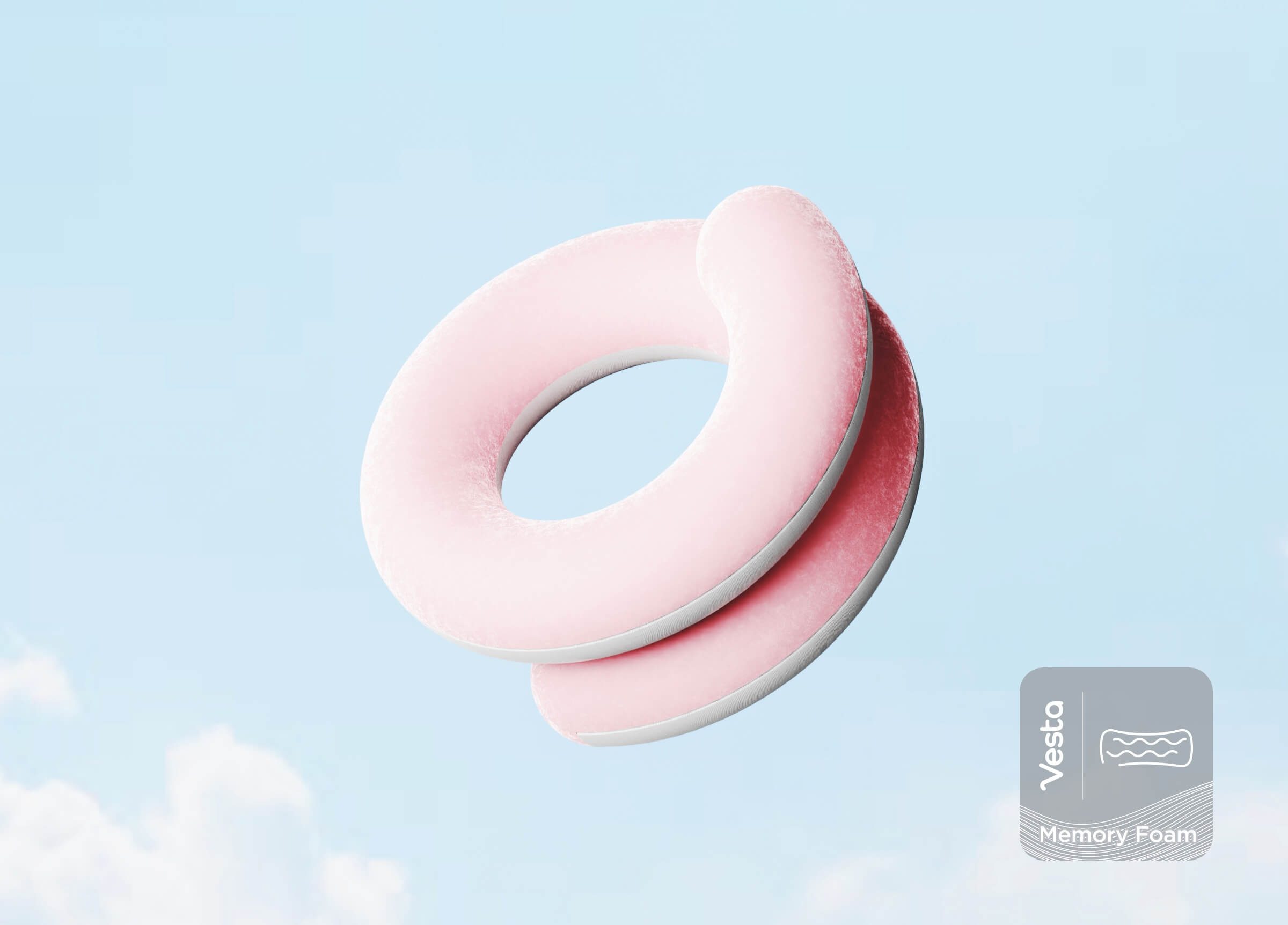 Pink Spiral Travel Pillow