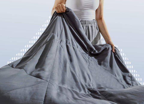 Pine Grey Silk Cooling Blanket - Final Sale