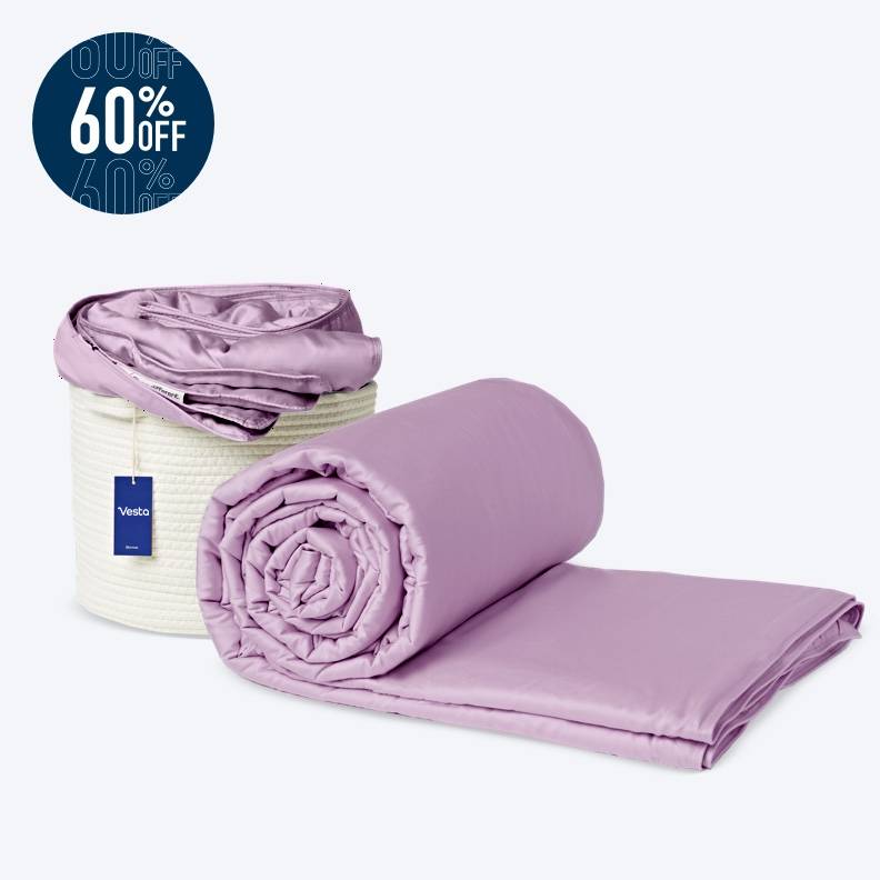 Zen Purple Silk Cooling Blanket - King Size