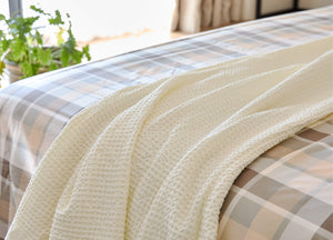 Egyptian Cotton Waffle Weave Blanket