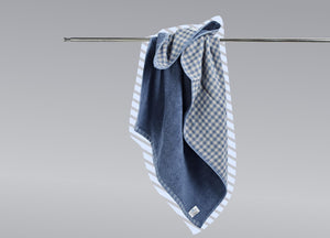 Dual-sided Check Turkish Cotton Towel Set