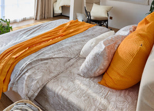 5-Pc Square Throw Pillow & Weave Blanket Set