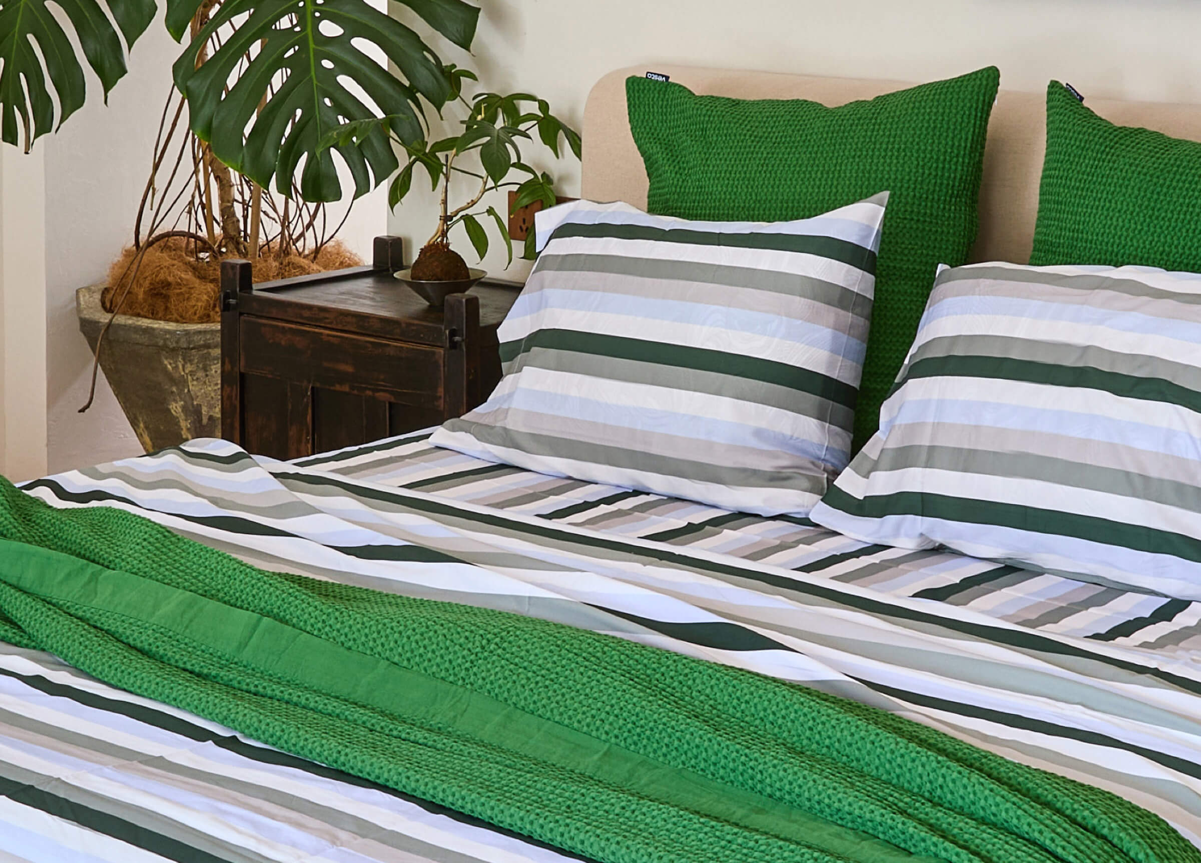 SuperPima™ Morandi Stripe Fitted Sheet