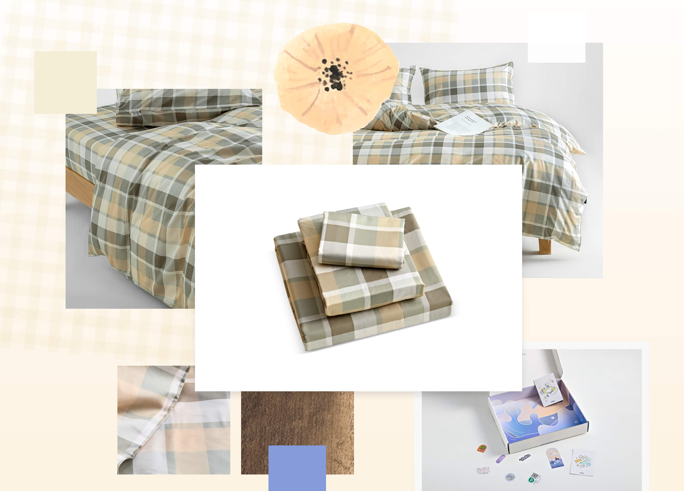 Egyptian Van Gogh Striped Sheet Set