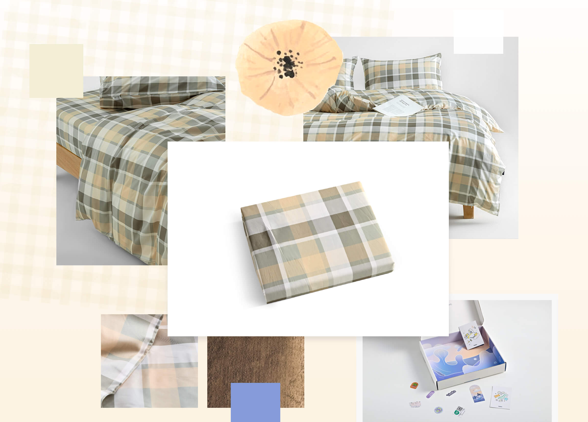 Egyptian Van Gogh Striped Duvet Cover