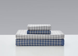 Dual-sided Check Turkish Cotton Towel Set