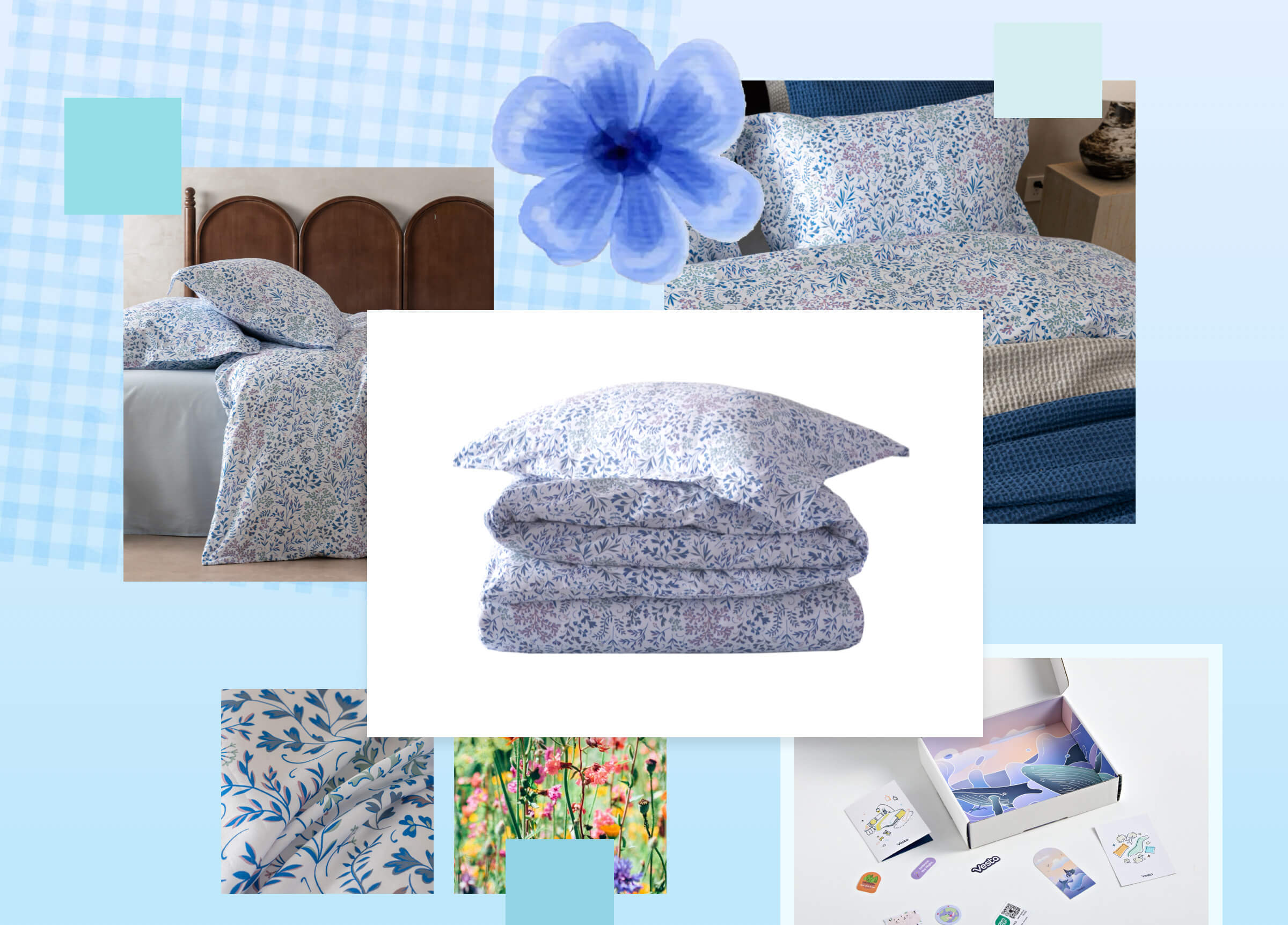 Long-Staple Cotton Print Sheet Set