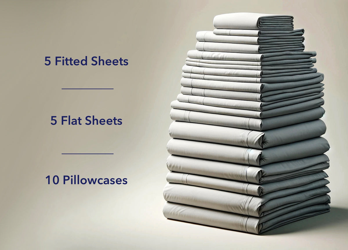 Clearance Sheets Bundle Sustainable Duvets, Sheets and Pillows By Vesta