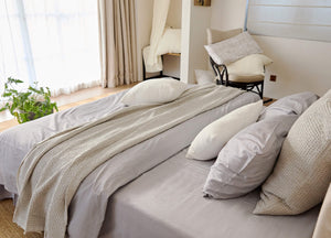 Muted Slate Cotton Pillowcase Set - Final Sale