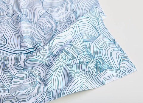Ink in Azure Fitted Sheet - Queen Size Only