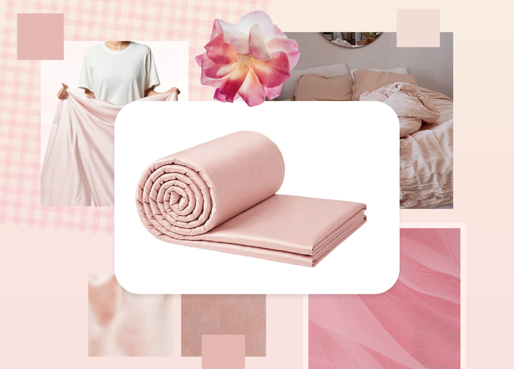 Heavenly Pink Silk Blanket - Queen Size