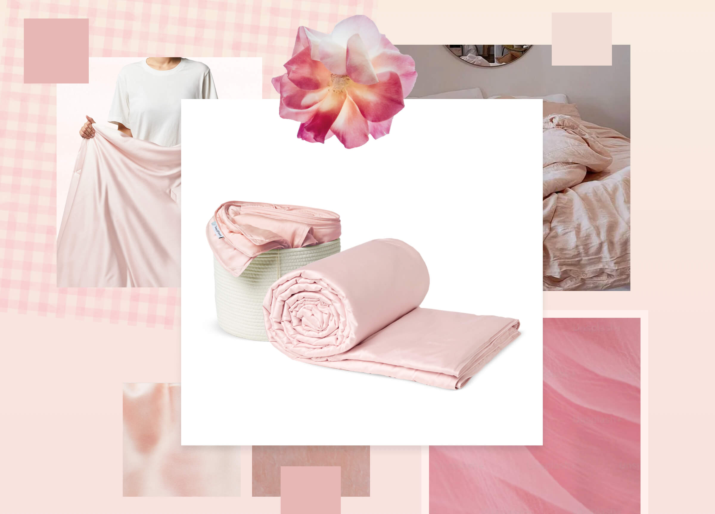 Washable Premium Silk Cooling Blanket Rainbow