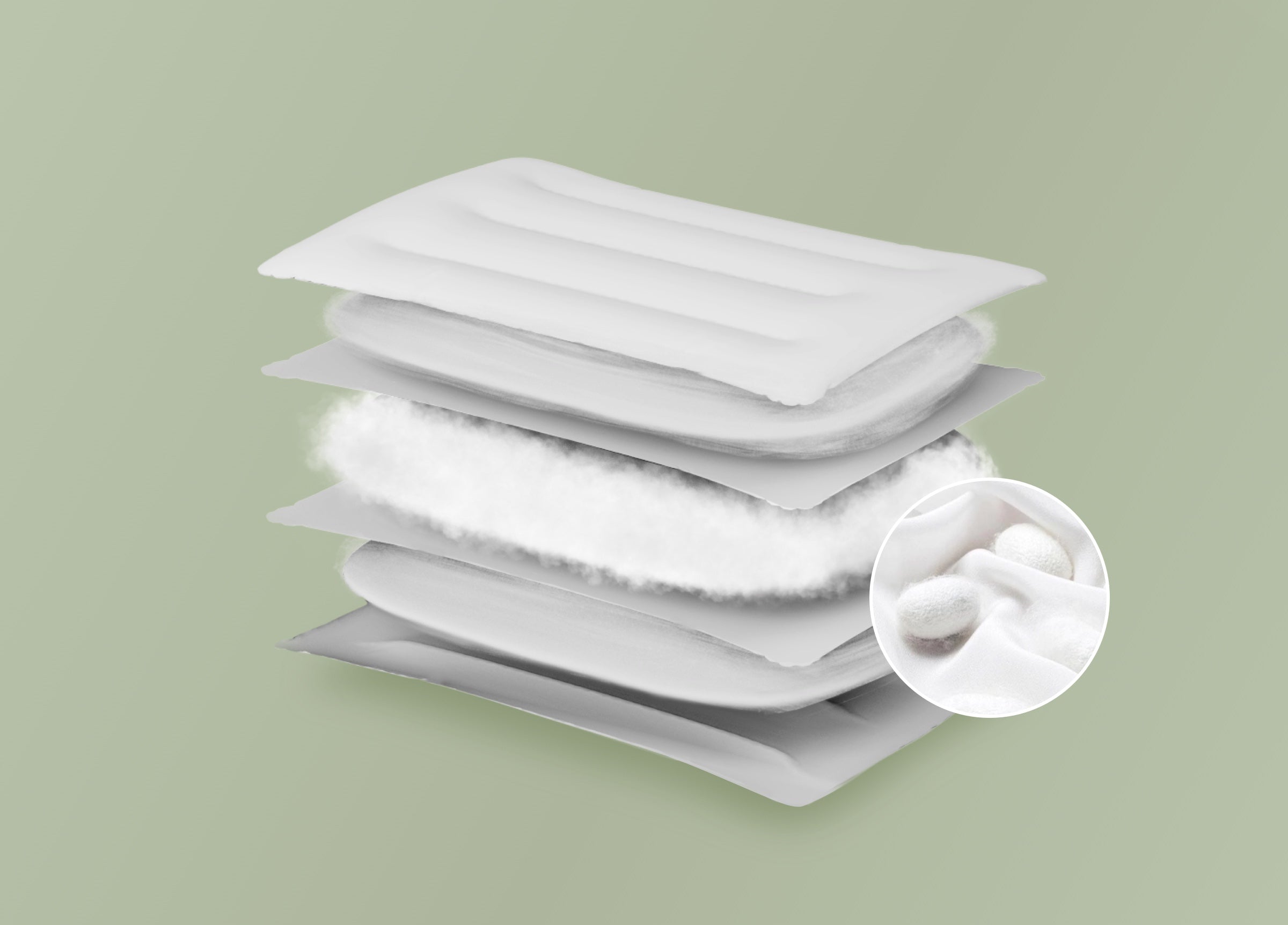 LimeZen™ Silk-filled Ultra Thin Pillow | Sustainable Duvets 