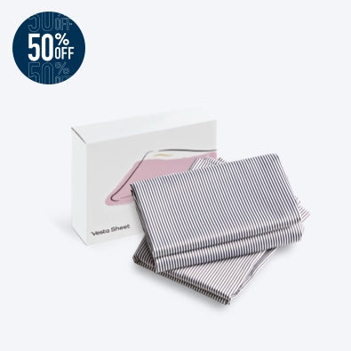 Muted Slate Cotton Pillowcase Set - Final Sale