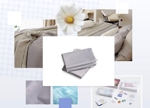Muted Slate Cotton Pillowcase Set - Final Sale