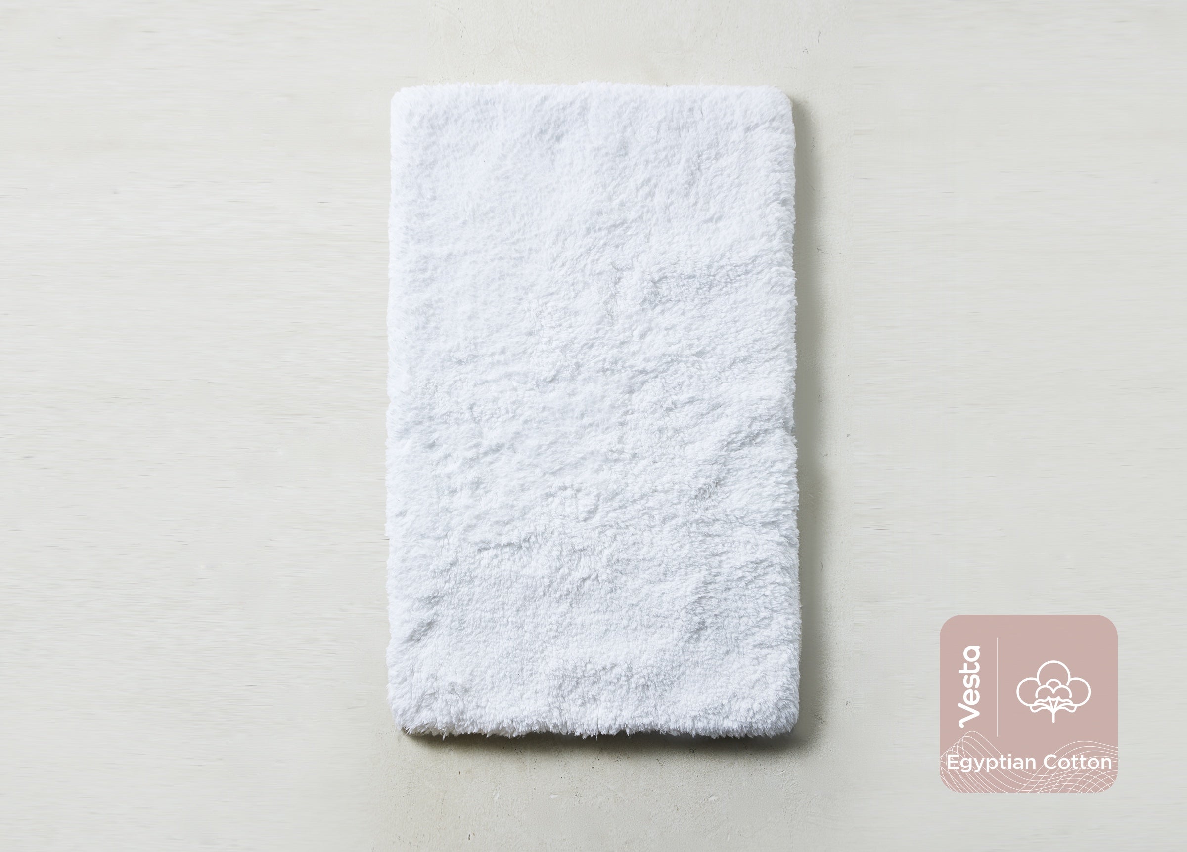 Plush Cotton Bath Rug with Non-Slip Latex Bottom