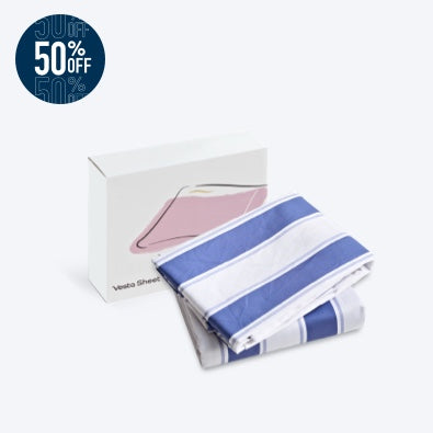Sapphire Weave Cotton Pillowcase Set - Final Sale
