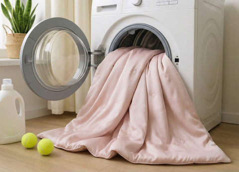 Heavenly Pink Silk Blanket - Queen Size