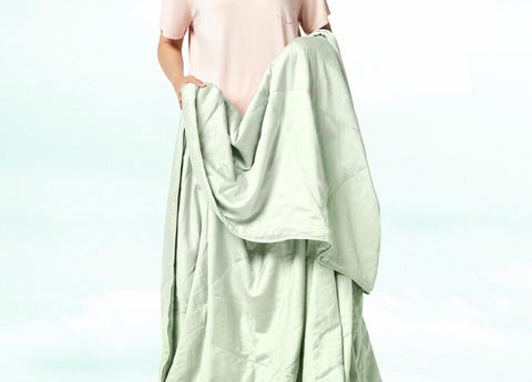 Tender Green Silk Cooling Blanket - King Size Only
