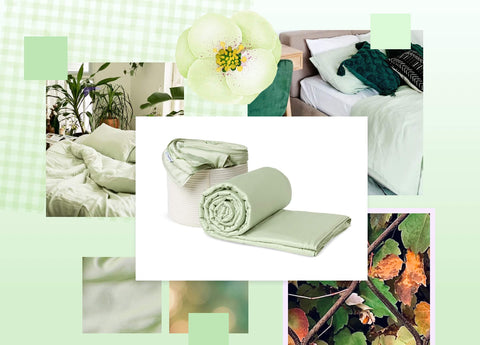 Tender Green Silk Cooling Blanket - King Size Only