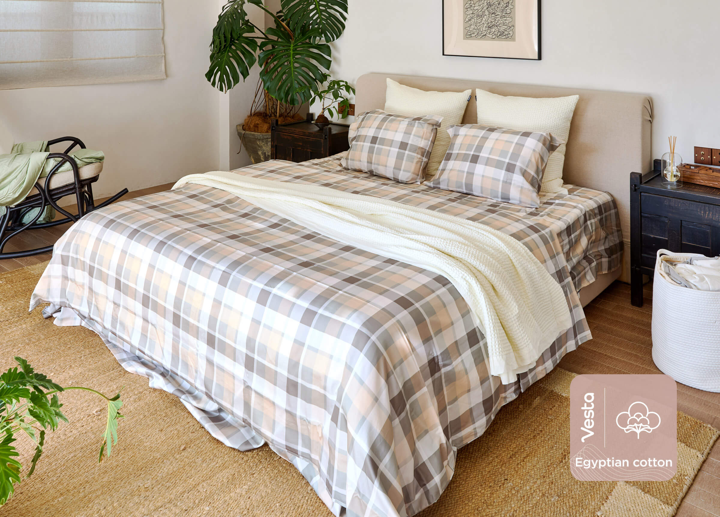 Egyptian Van Gogh Striped Flat Sheet