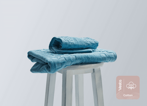 2x Geometric Fast-Drying Turkish Cotton Towel Set