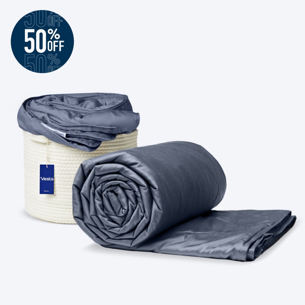 Pine Grey Silk Cooling Blanket - Final Sale