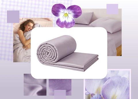 Misty Lilac Silk Blanket - King Size