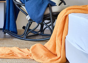 Naples Gold Waffle Weave Blanket - Final Sale