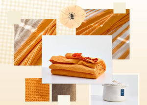 Naples Gold Waffle Weave Blanket - Final Sale