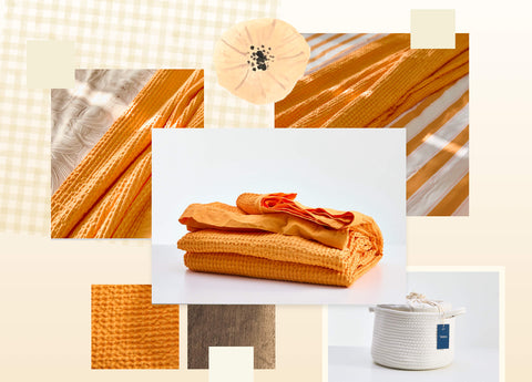 Naples Gold Waffle Weave Blanket - Final Sale